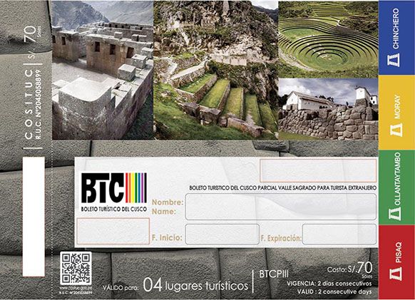 Boleto Turístico Cusco Circuito III
